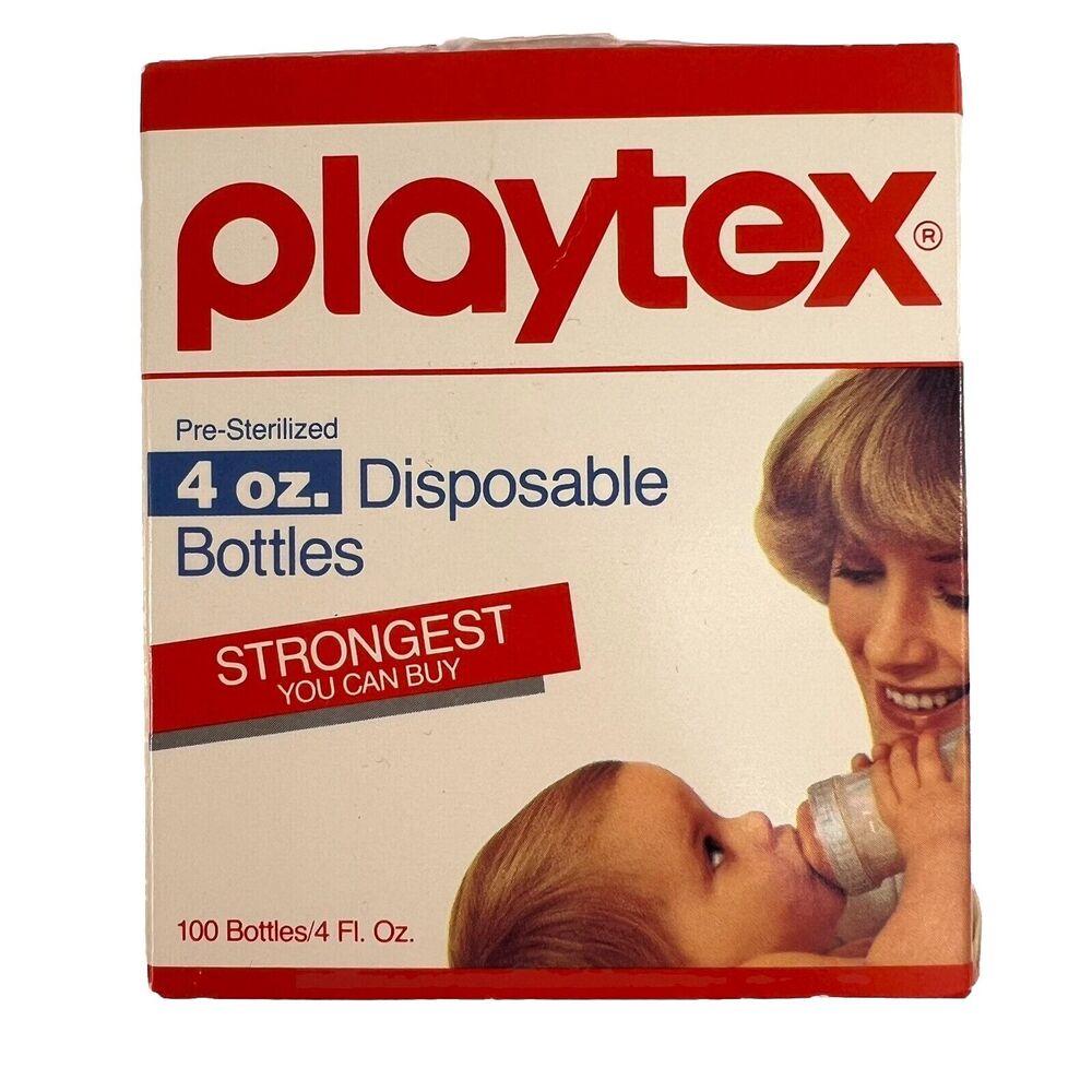 Playtex‎ 1983 Vintage 4oz Disposable Baby Bottle Liners 100ct ? Strongest USA